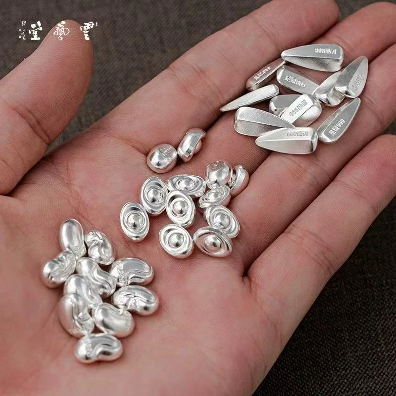 芸术云艺堂 足银999银瓜子实心元宝煮水泡茶茶配高端送礼茶道零配