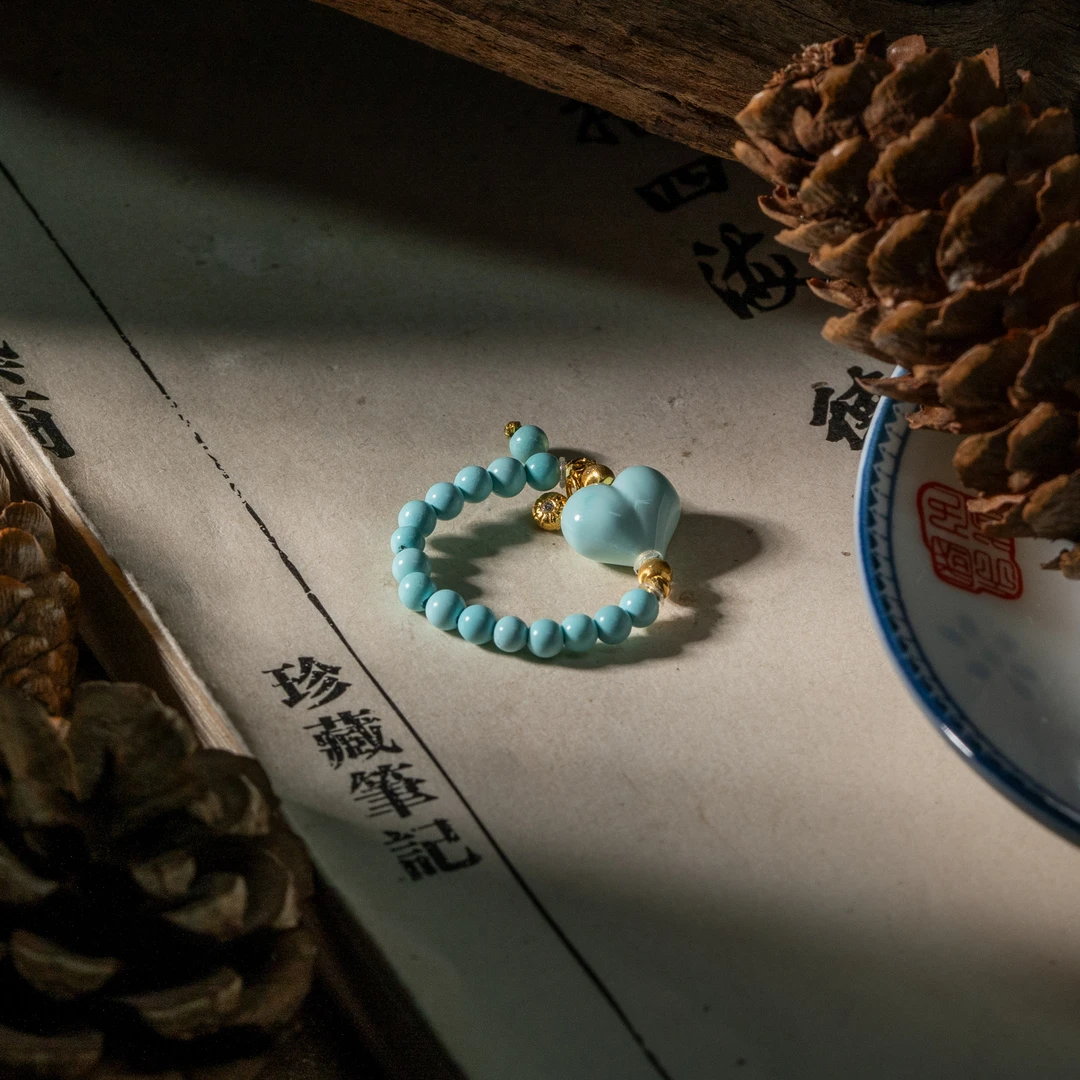 【世间臻宝】18K绿松石DIY戒指/Q2270/多样性发一件/3mm/8