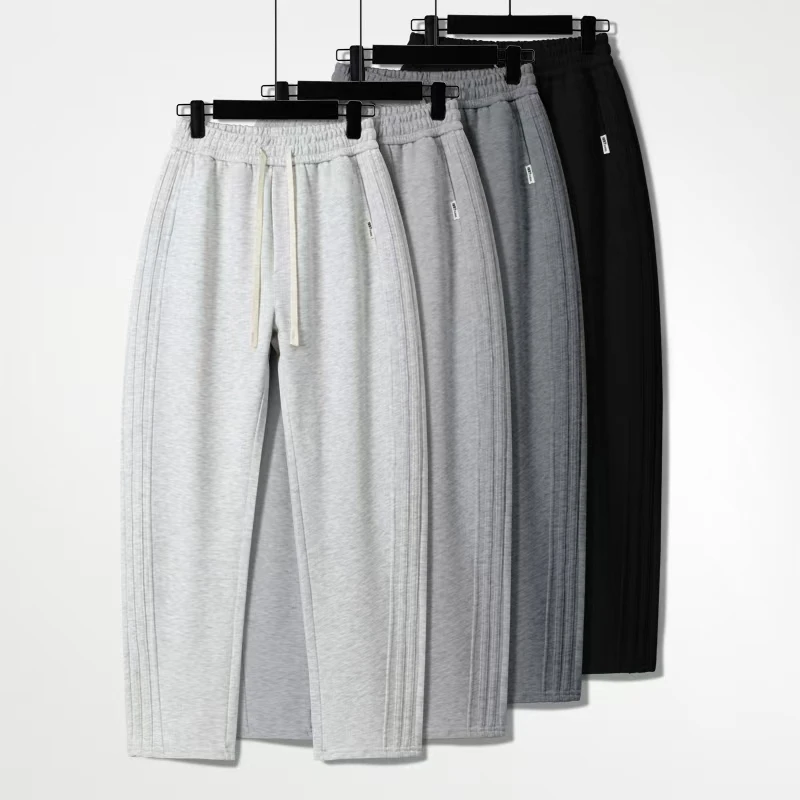 新款弯刀裤男女同款春秋款运动宽松休闲长裤立体裁剪百搭纯色直筒