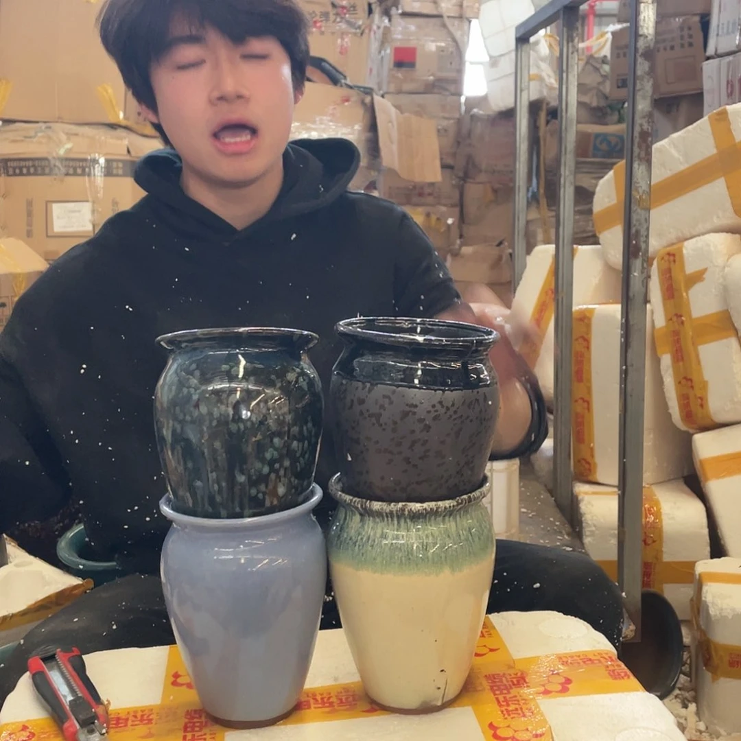 红陶宜兴紫砂花盆