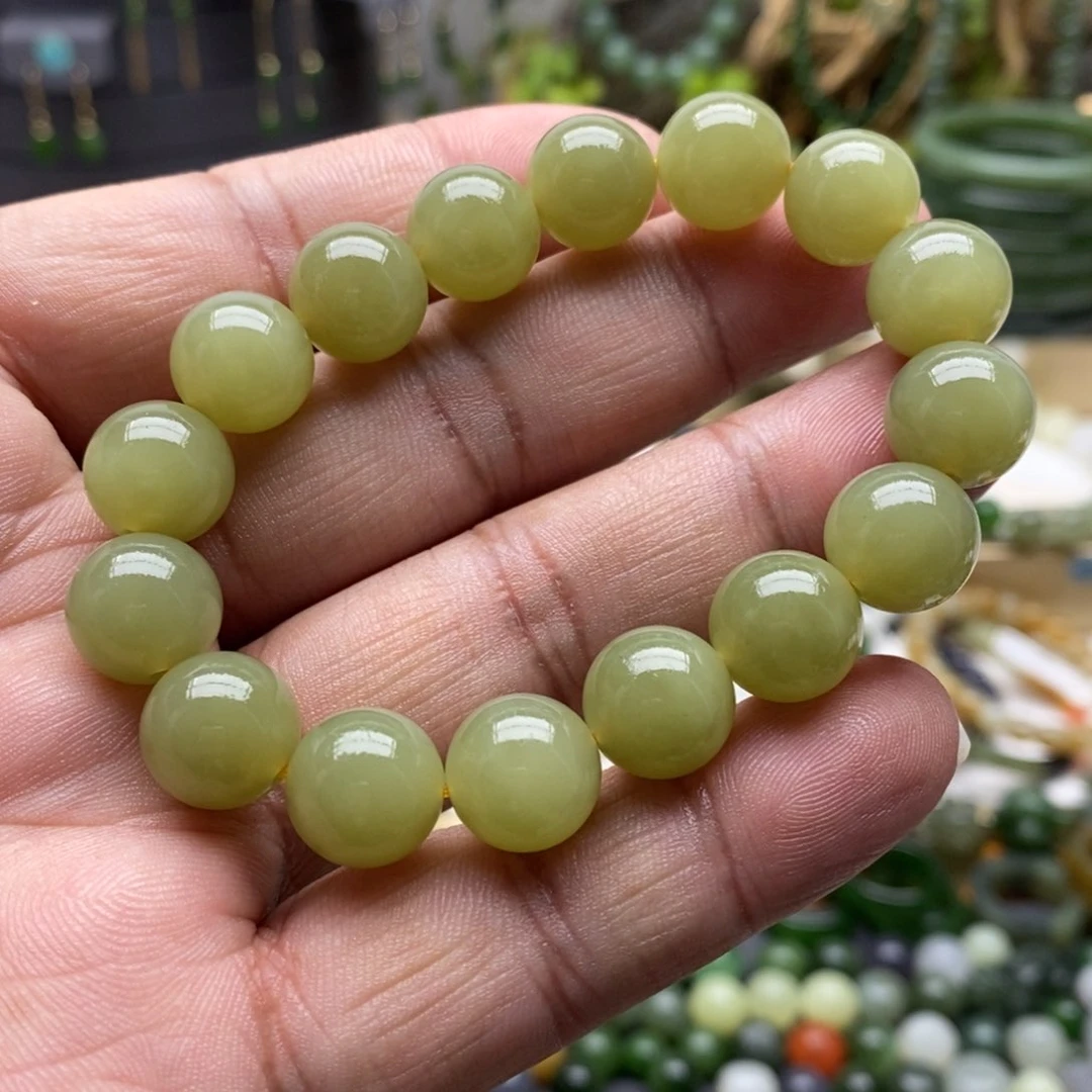 和田玉（黄玉）手链未镶嵌74