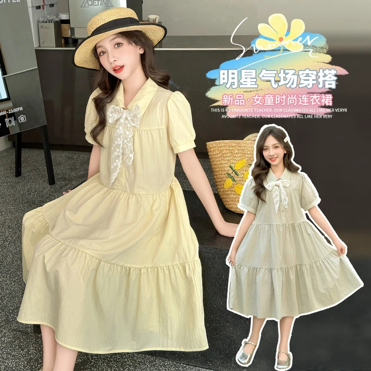 （连衣裙）女童连衣裙夏款2025新款童装夏装网红中大童儿童装裙子