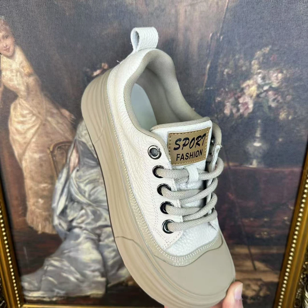 软底低帮时尚单鞋松糕板鞋系带秋季百搭韩版in复古春秋季