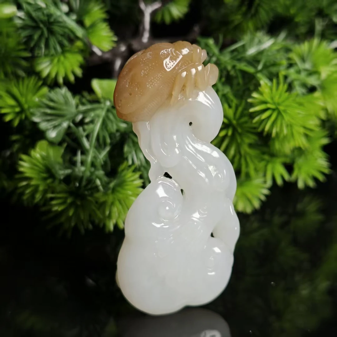 lot6459 如意 和田玉糖白玉 66*29.2*16mm 37.9g