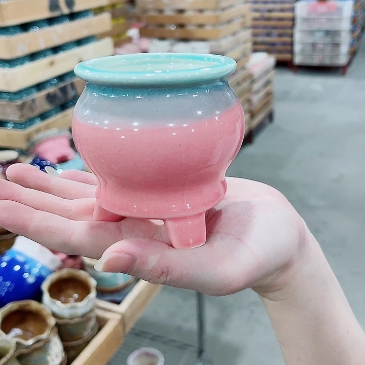 有孔，凑10元包邮陶瓷花盆发货！