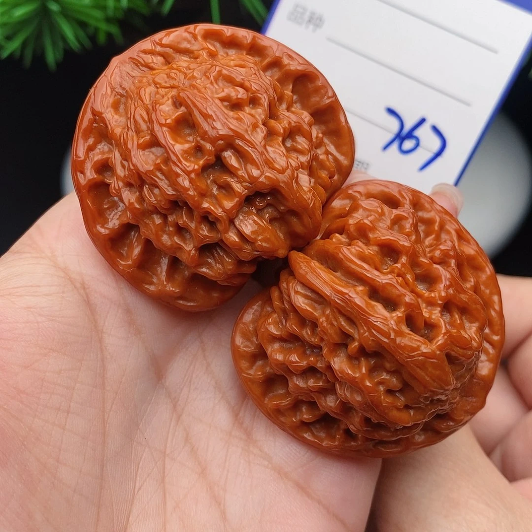 把件文玩核桃45红狮子767