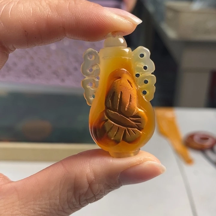 玛瑙/玉髓吊坠(不含链)未镶嵌