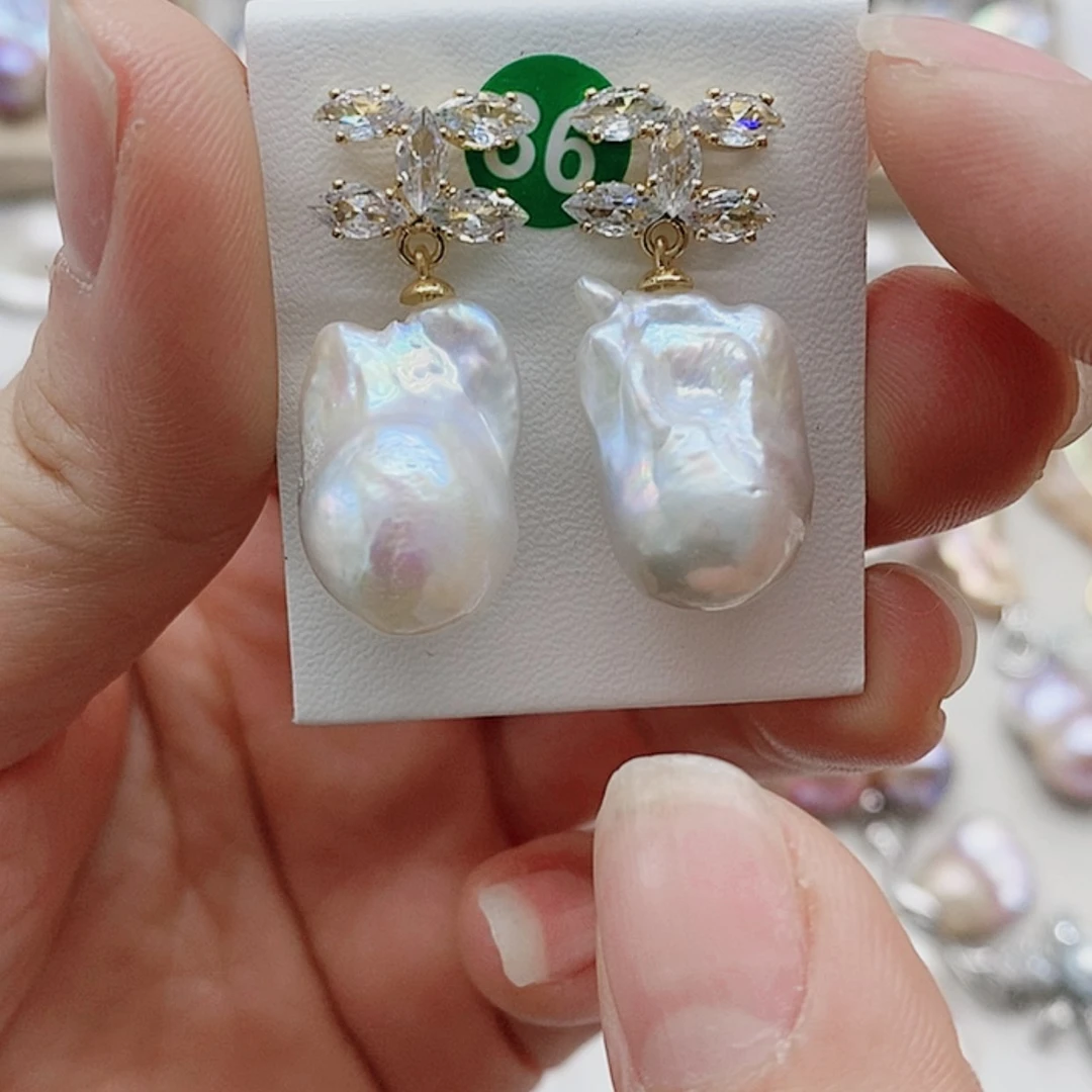 【闪购商品】淡水珍珠耳饰银S925镶嵌