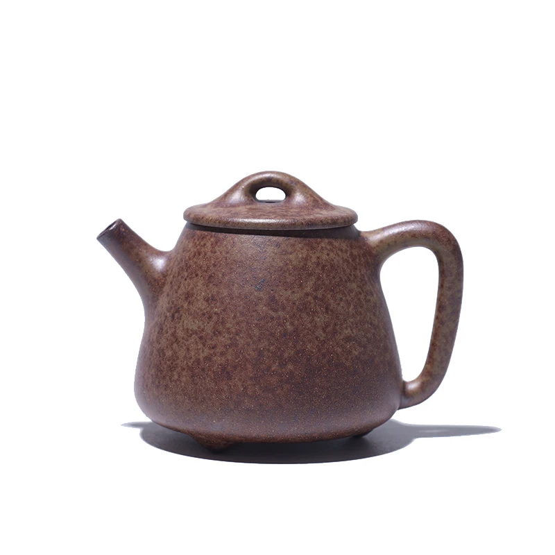 大吉羊柴烧 宜兴紫砂壶茶壶茶具 原矿本山绿泥高石瓢140ml庄杰