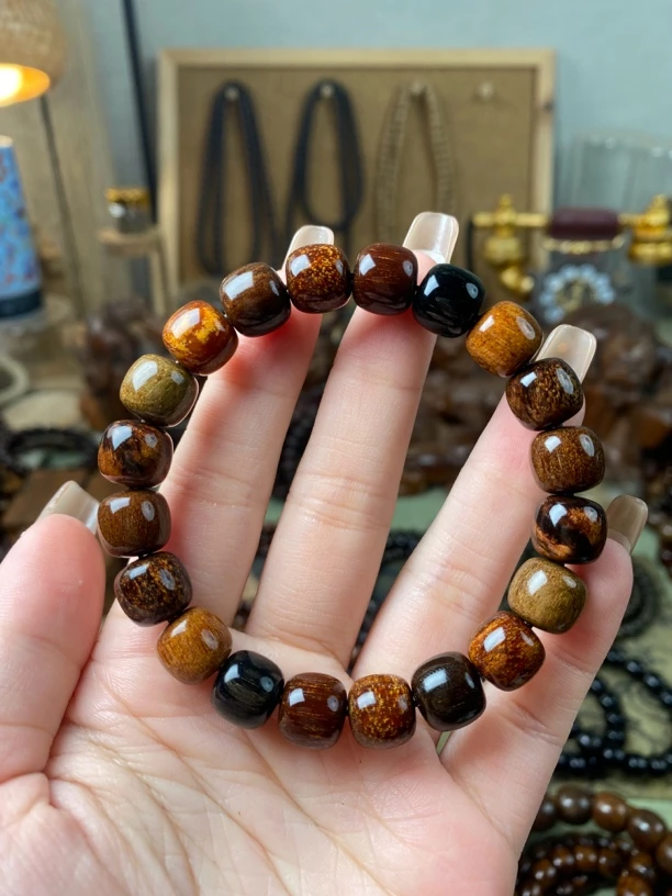 巴布亚贡木“十宝”精品单圈10×11手串多样性发其一