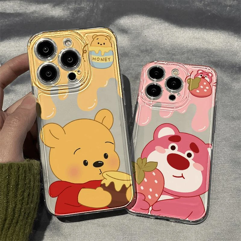 网红草莓熊太空壳苹果14手机壳iphone13/12promax全包11xr/xs软78