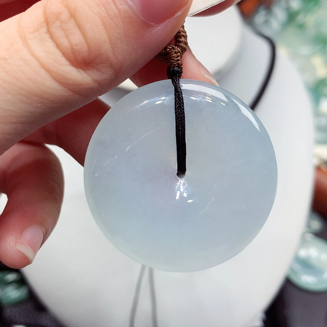 翡翠未镶嵌颈饰编号7，34.7/5.1