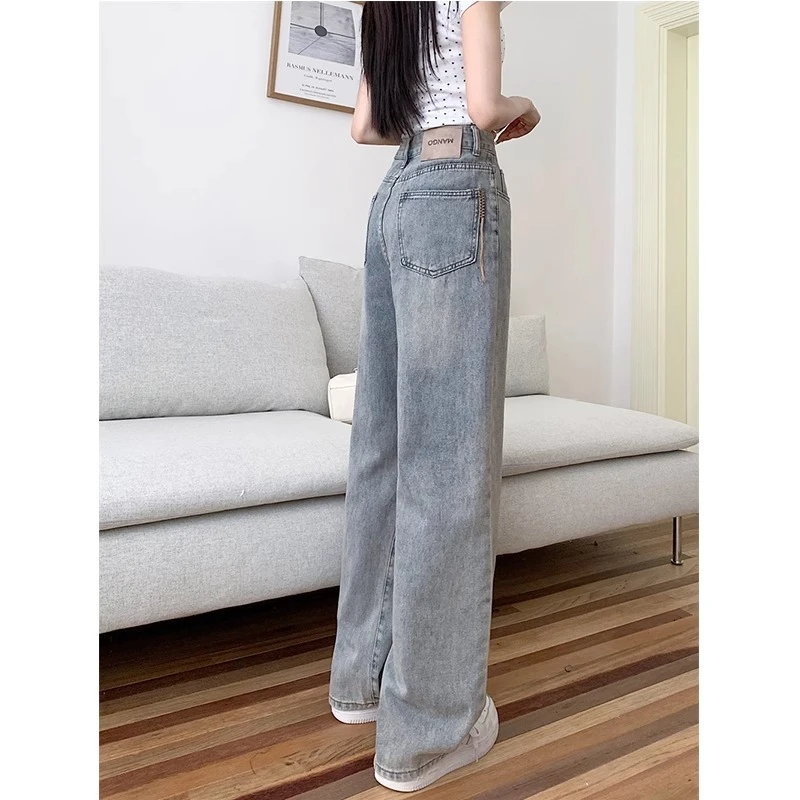 【小曹大码】裤女夏季新款大码胖遮跨显瘦直筒拖地长裤-KXDM88656