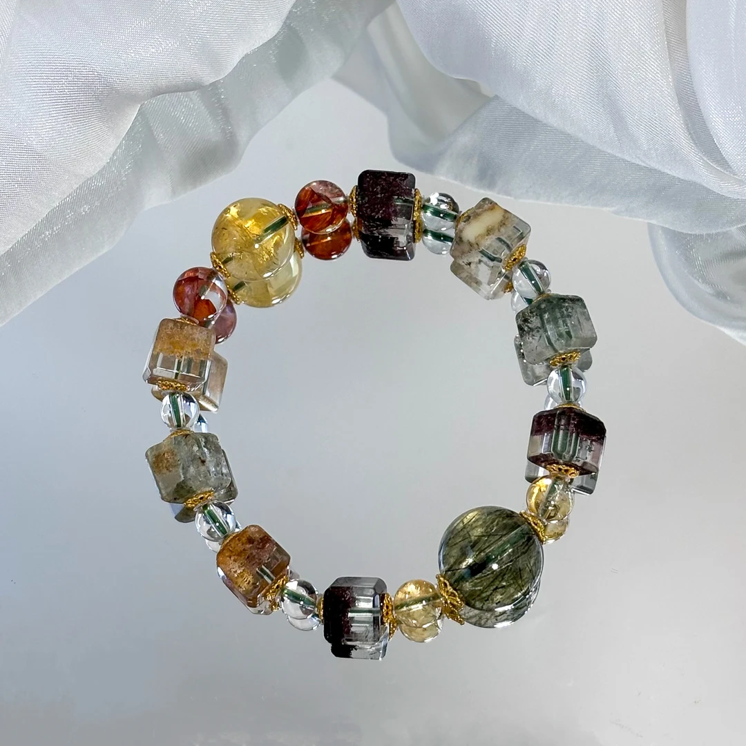 【晟伊】四季幽灵水晶配比手串