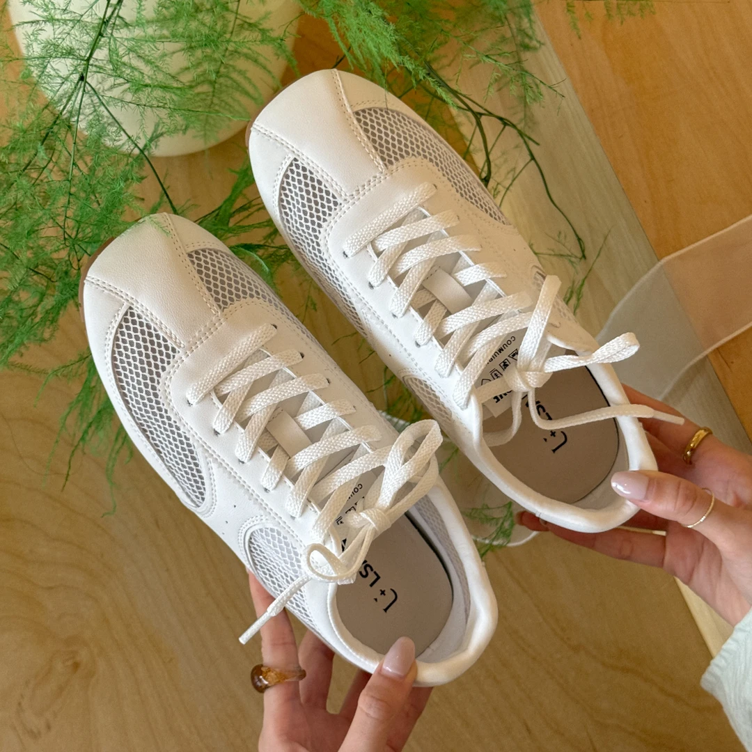 61oniiii"温网感"夏日网面运动鞋2025新款夏季镂空透气休闲德训鞋