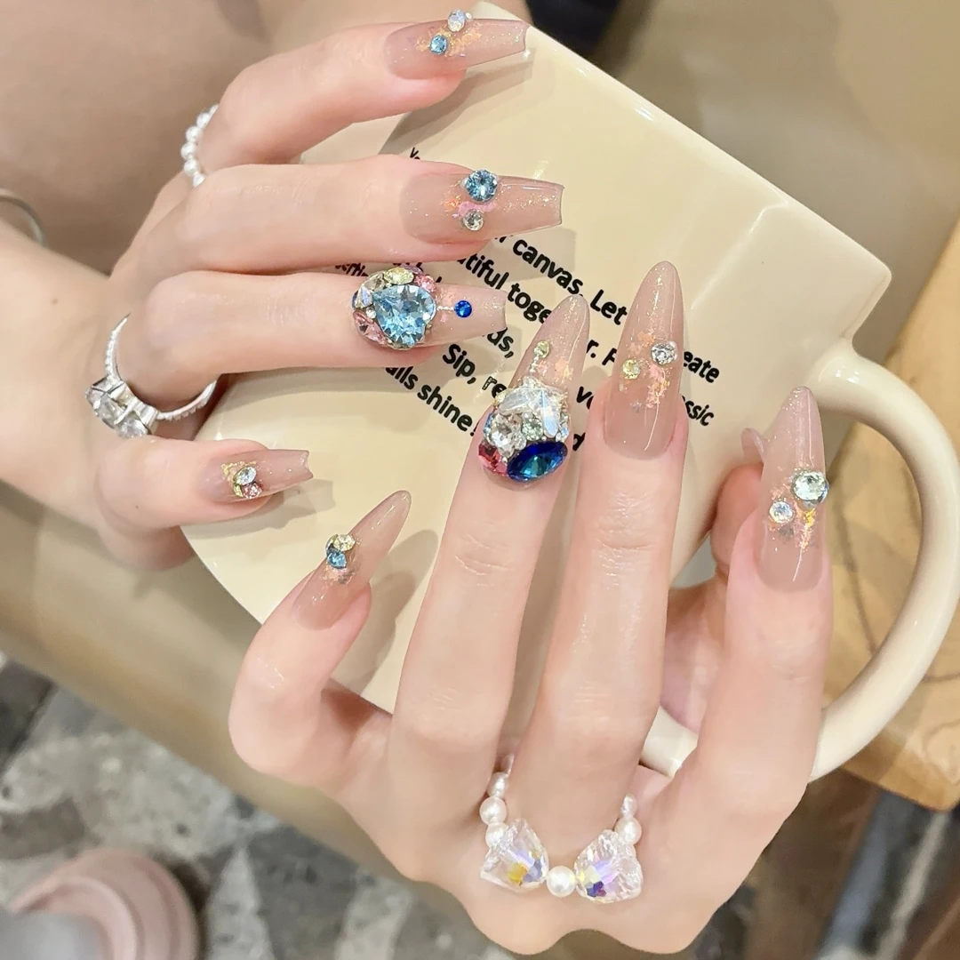 郭小双穿戴甲【浮屿记】全华版手工穿戴甲10片盒装-H31226
