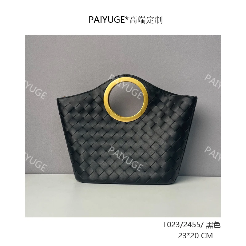 T023/2455/黑色 高端定制时尚女士手提包单肩包斜挎包2455