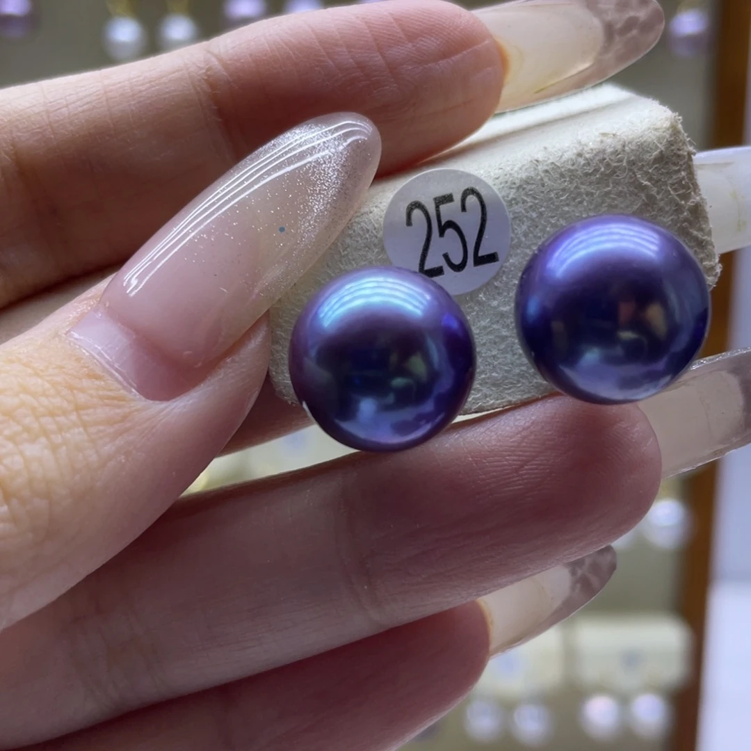 淡水珍珠耳饰18K金镶嵌