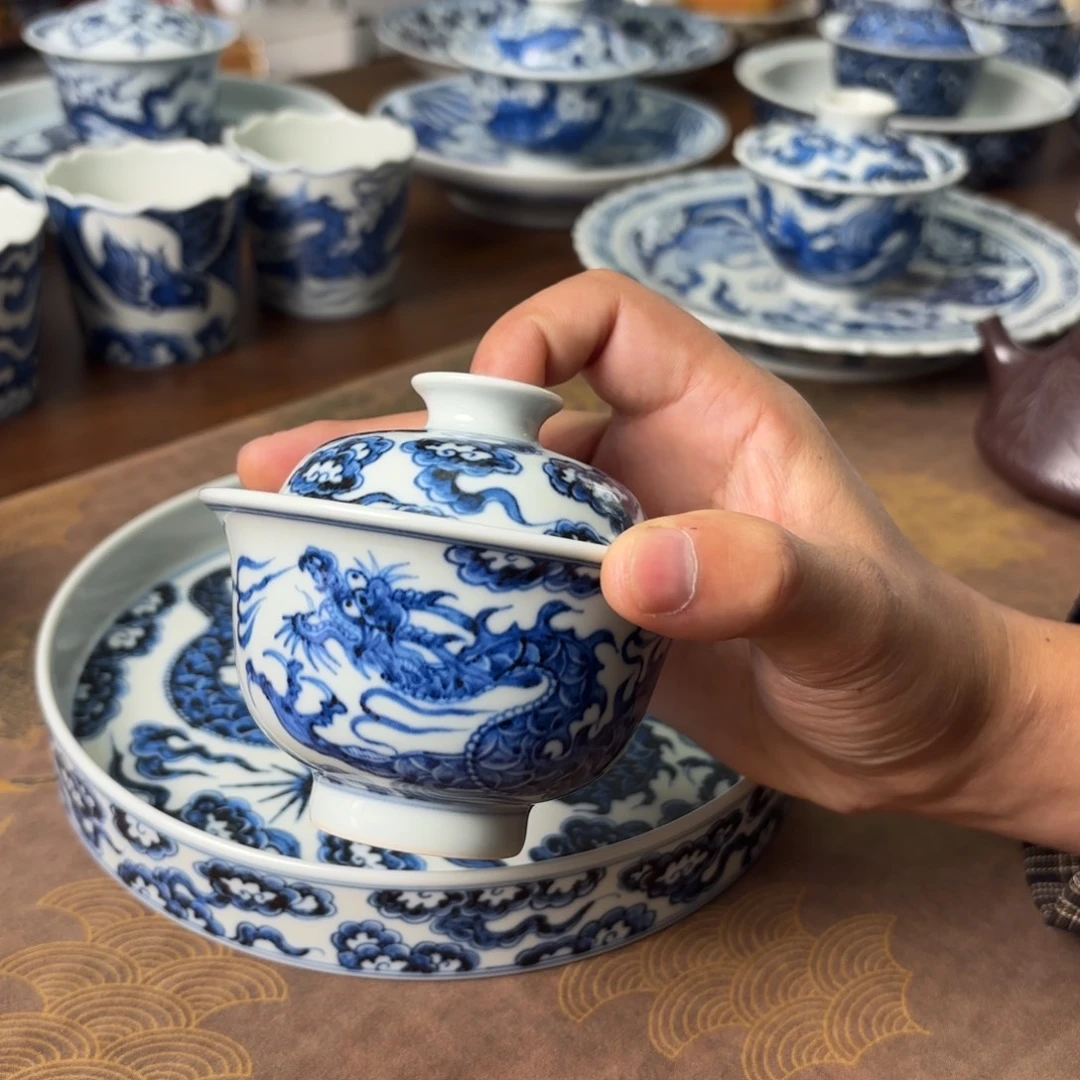 摆件陶景德镇手绘茶器