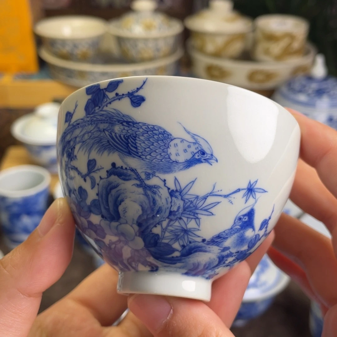 11景德镇青花锦堂富贵微瑕