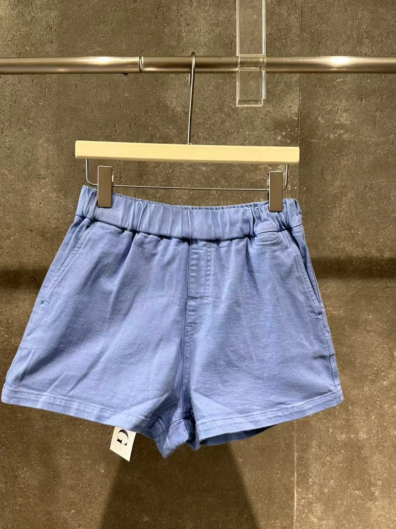 【Ann.G】D60201 春夏款后包小三角刺绣舒适丝滑柔软短裤