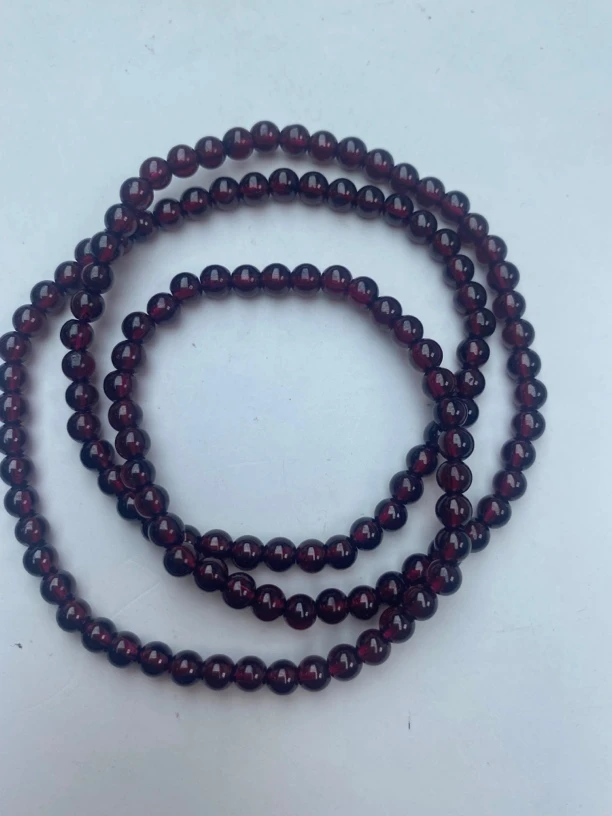 天然石榴石手链多圈