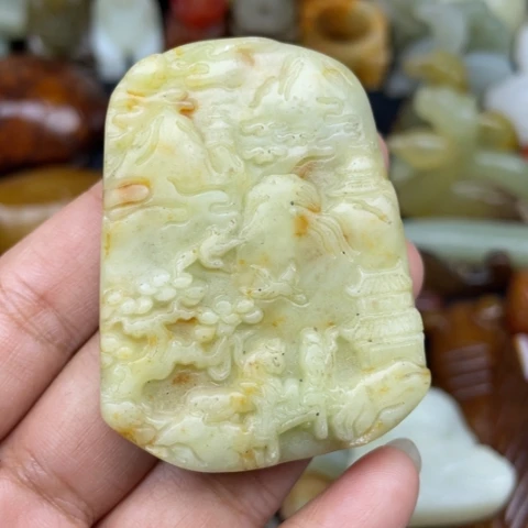 蛇纹石玉未镶嵌颈饰102
