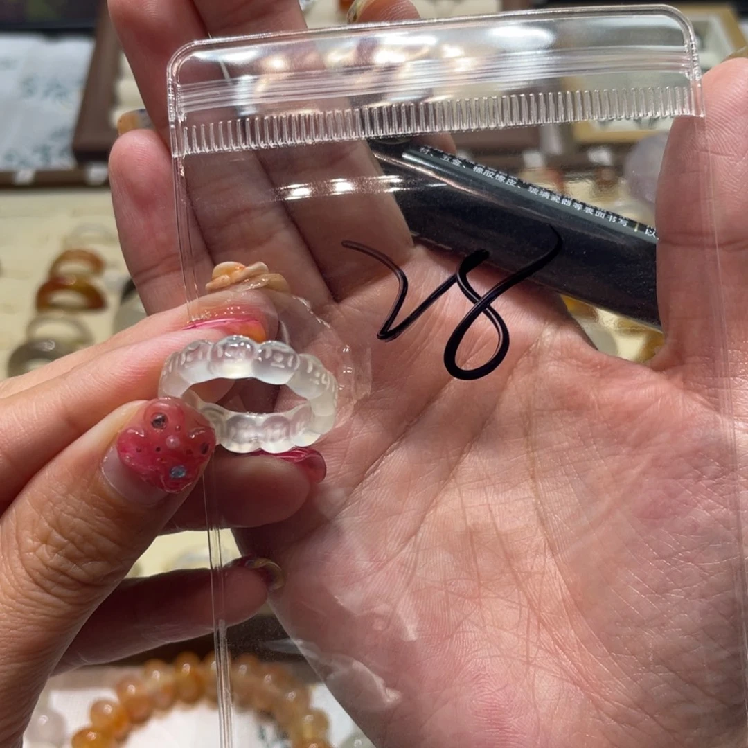 玛瑙/玉髓戒指未镶嵌港码17 不退换