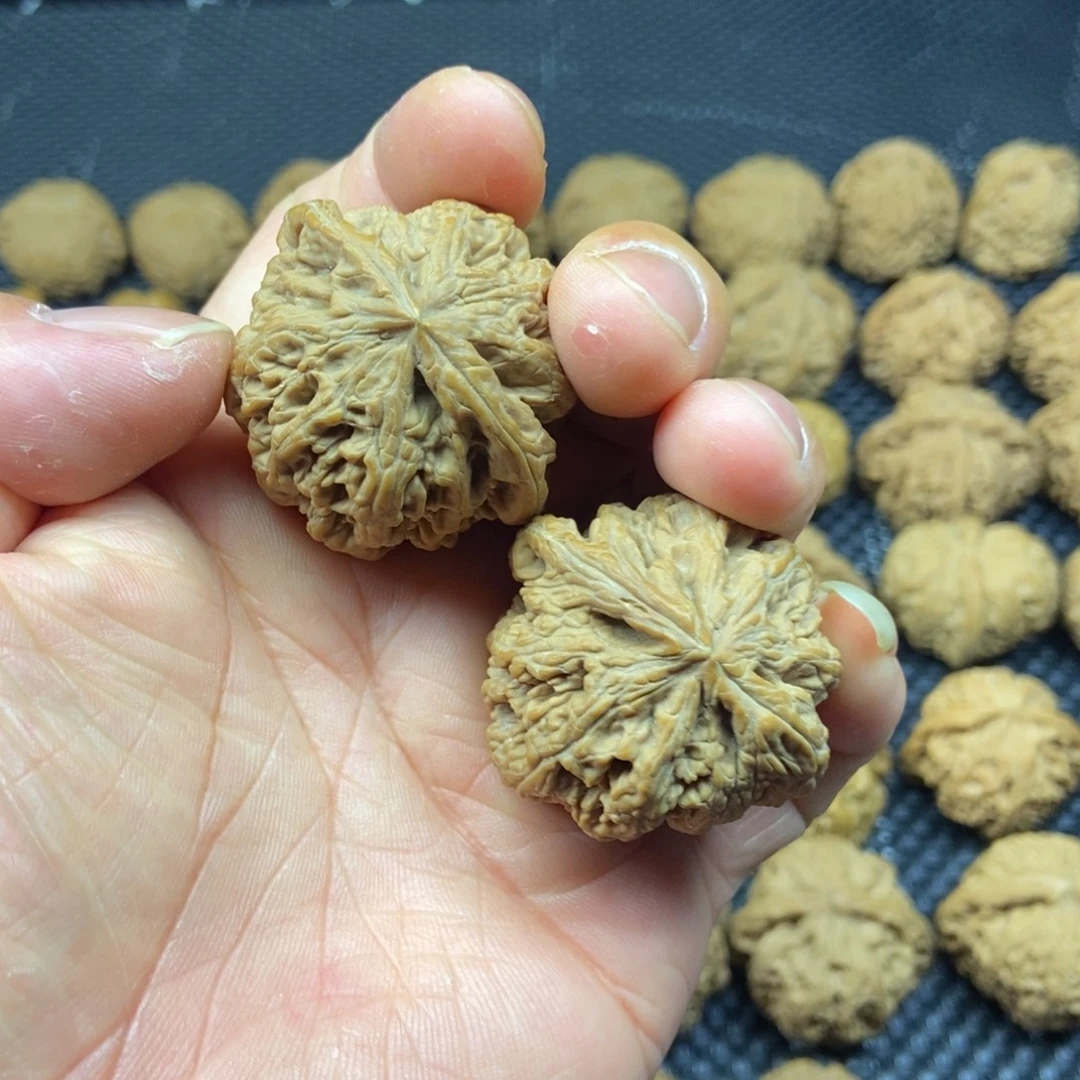 文玩核桃把件大粗筋42全品白茬