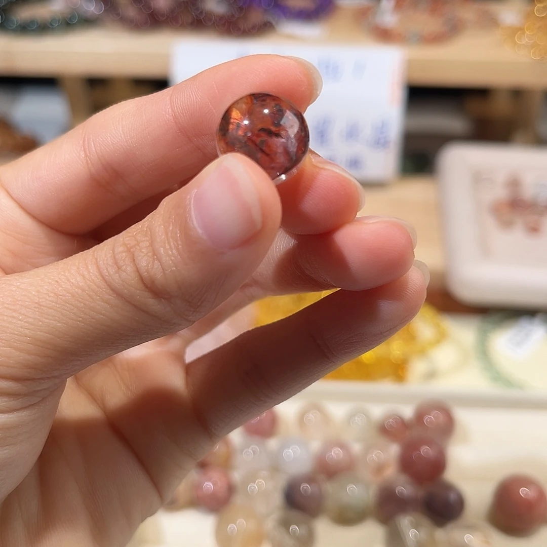 未镶嵌烟晶手链小树胶花13.5咪589