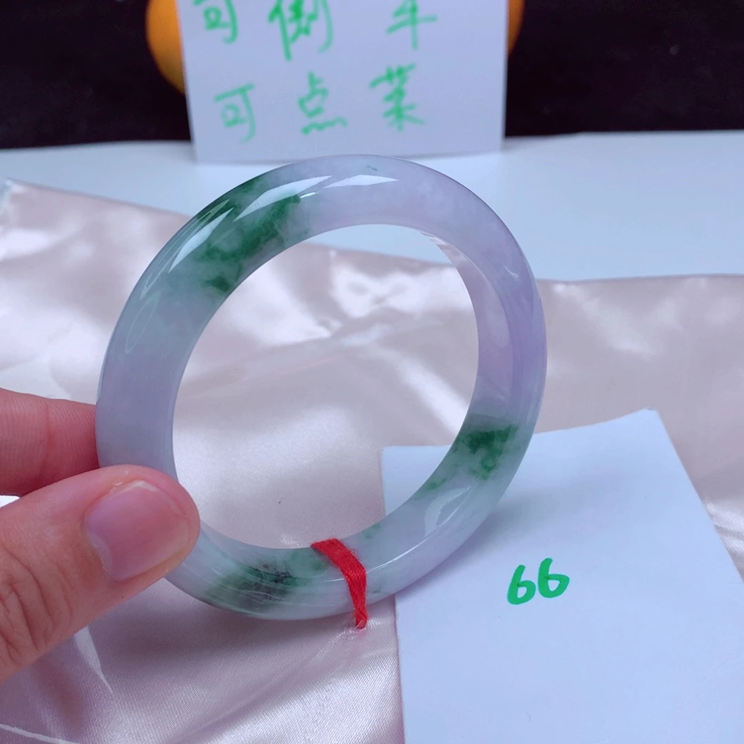 未镶嵌手镯翡翠缅甸天然A货翡翠手镯56.5