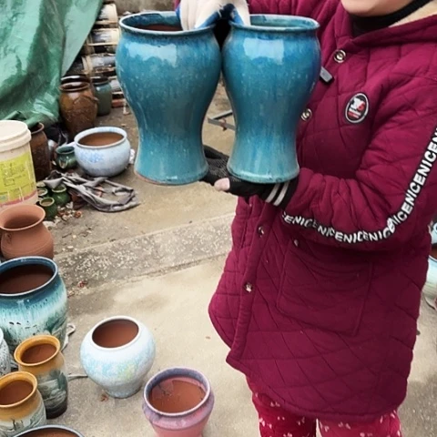 口14高25瑕疵盆子