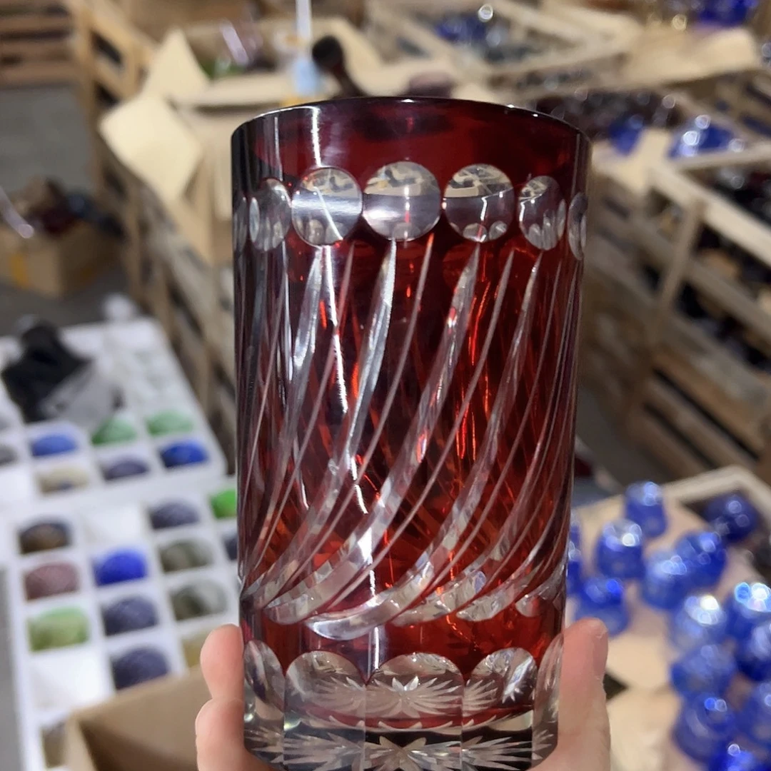 水晶玻璃平底款微瑕一个