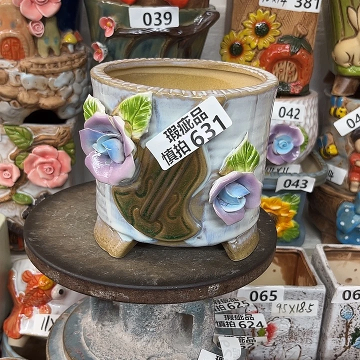 花盆紫砂粗陶材质多肉花盆631