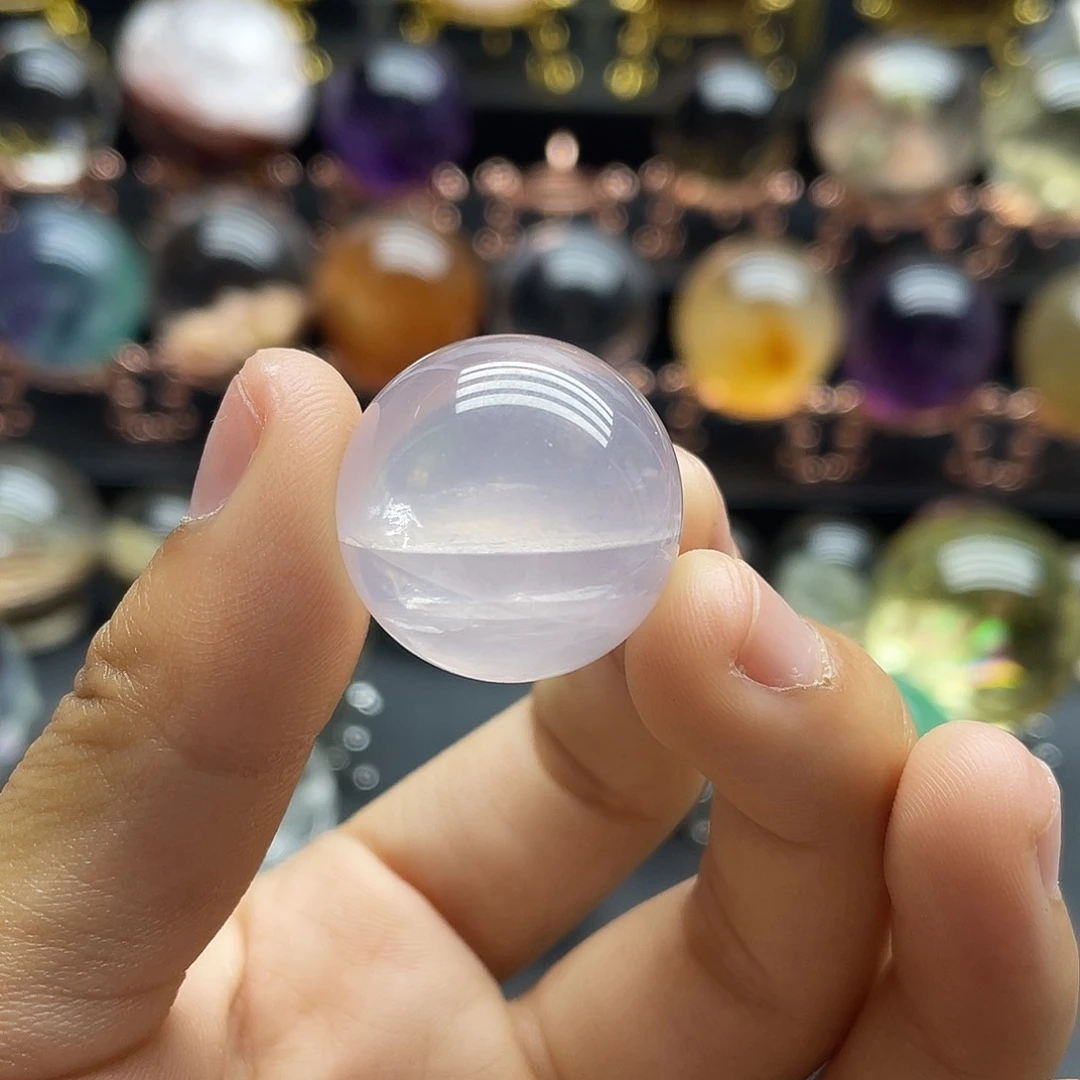 天然粉水晶24mmmm未镶嵌水晶