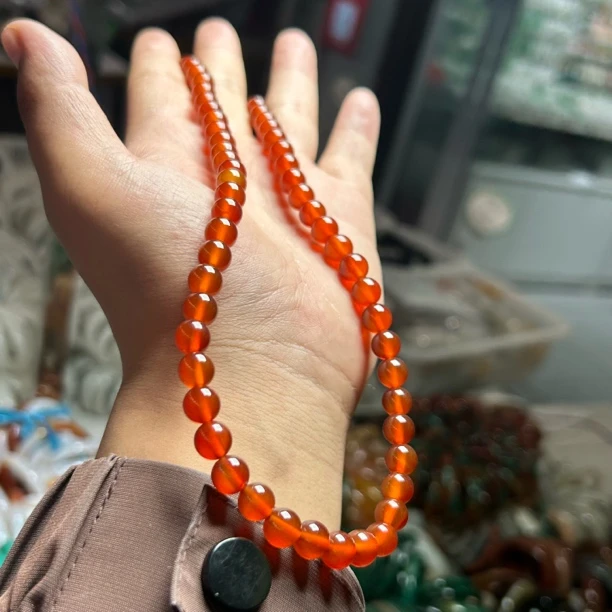 【潜珑珺】qj-0999天然红玛瑙红宝光妈妈链多样性拍一发一
