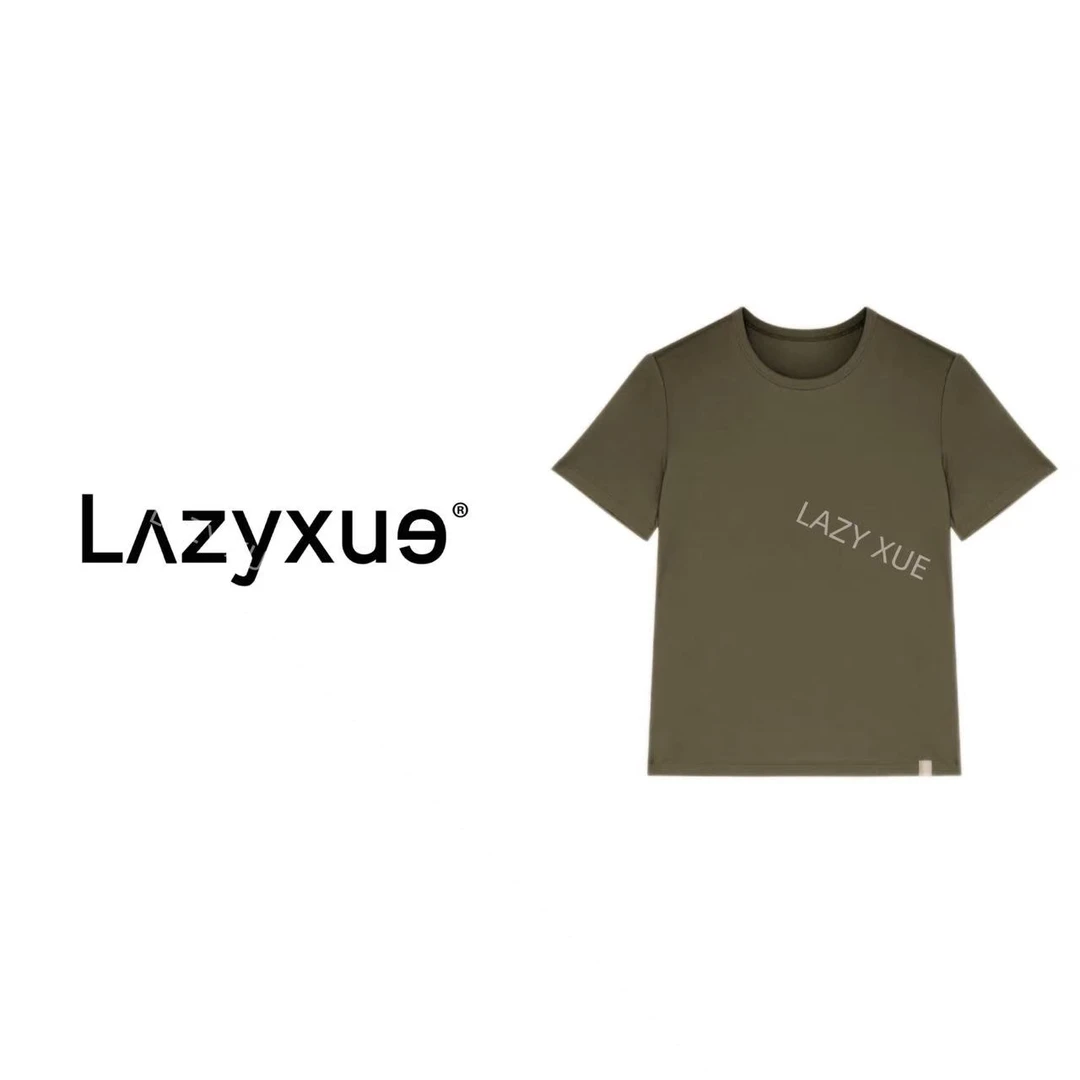 LAZYXUE薛懒懒/“Z禾”高织棉纯色圆领女士简约夏季T恤 4213