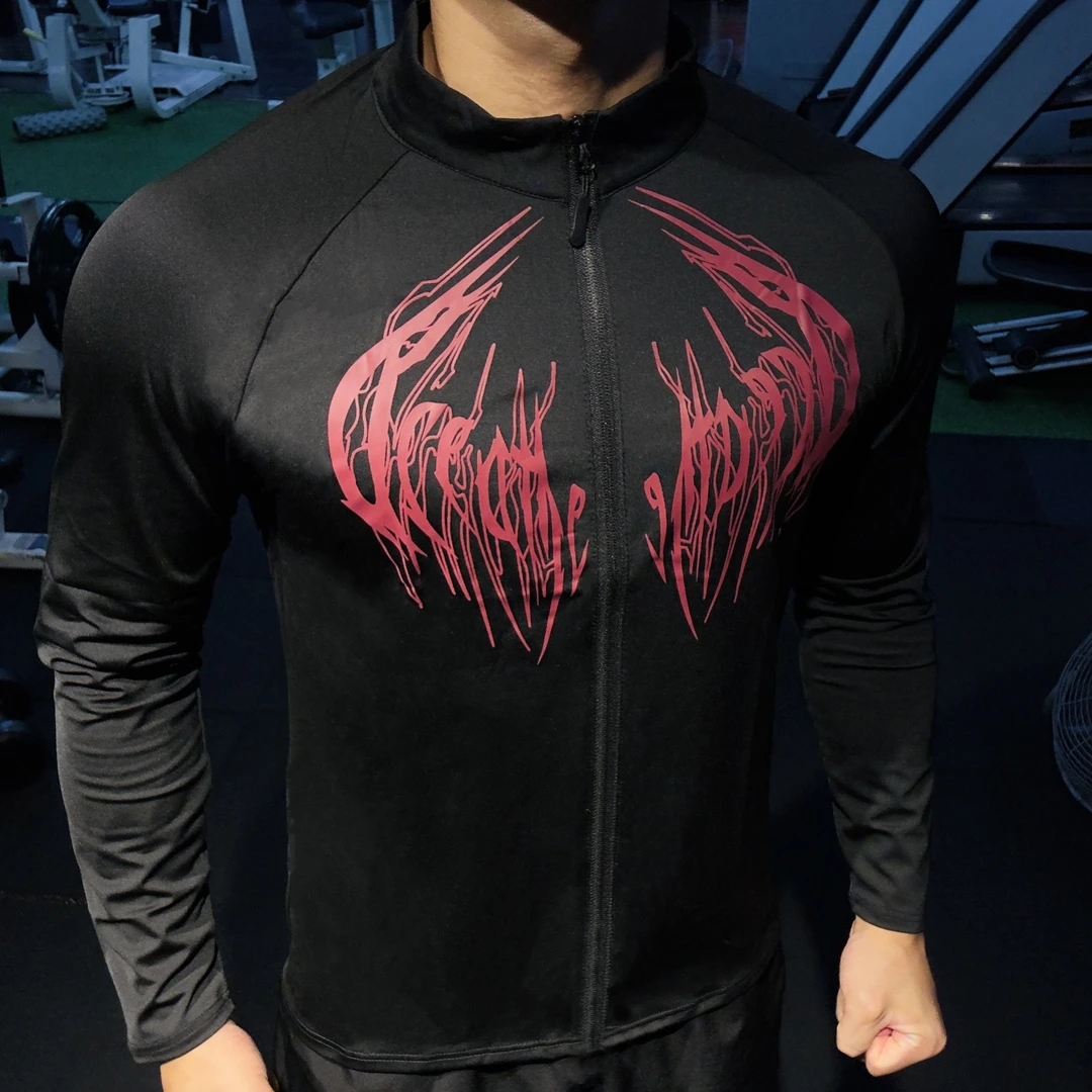 男士立领防晒夹克健身长袖衣凉感速干衣骑行服跑步训练修身外套