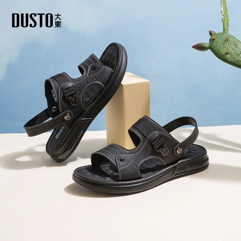 大东复古简约男士凉鞋2025夏季百搭舒适运动休闲软底透气鞋男0613