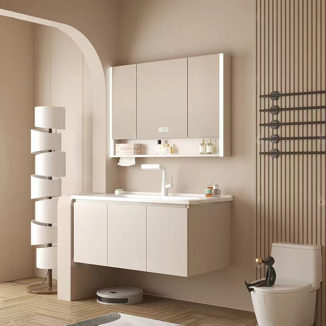 【小韩专属】E8橡胶木实木浴室柜陶瓷一体盆品质防潮卫生间大容量