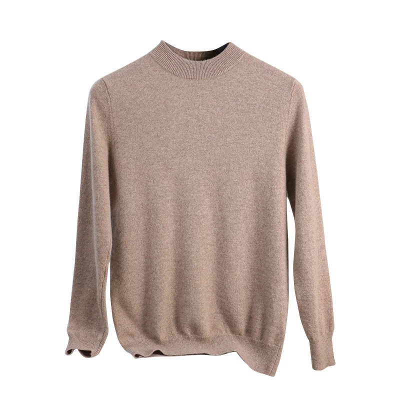 100%纯山羊绒男士羊绒衫套头毛衣针织衫时尚百搭