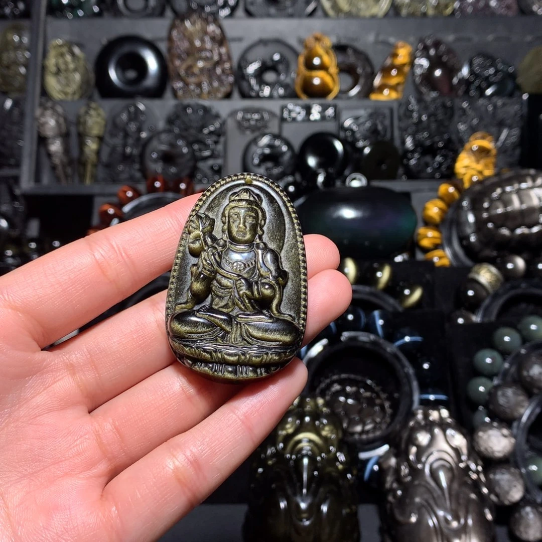 快***活黑曜岩未镶嵌珠宝奇石