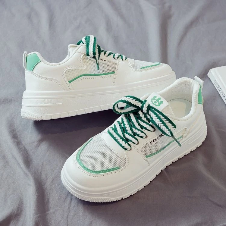 Z2024夏季新款小白鞋女内增高透气学生帆布鞋女款休闲百搭网面薄