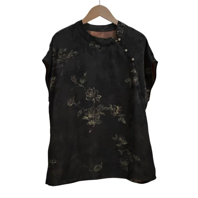 格格--芳华斜襟短袖