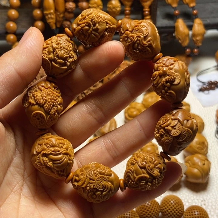 【闪购商品】橄榄核手串/手链钱袋金蟾