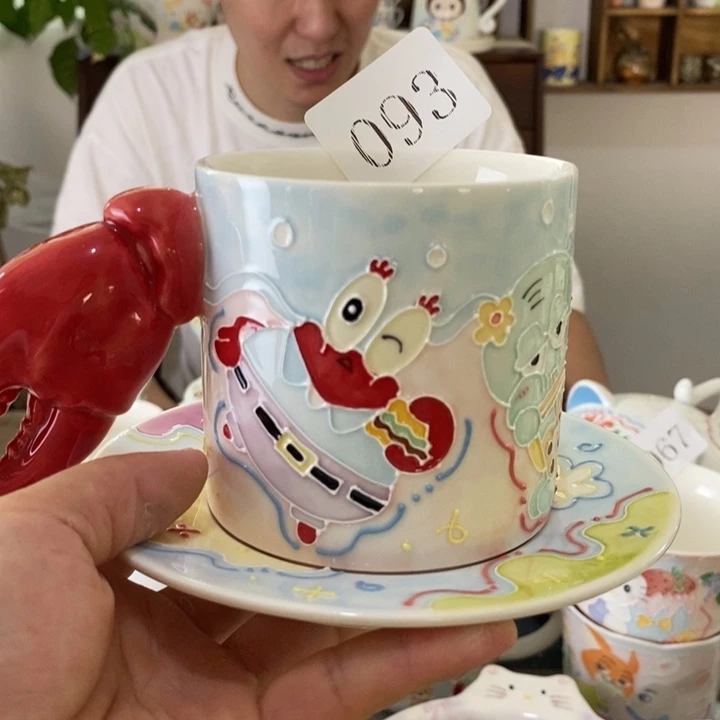 瓷片景德镇釉下彩手绘