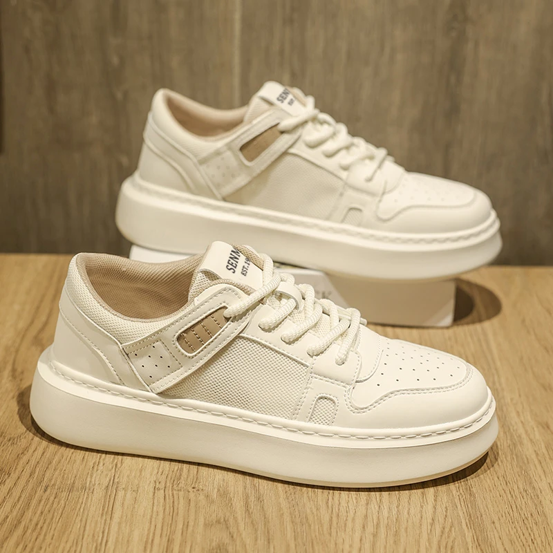 森马男鞋男士夏季透气增高男生板鞋潮流网面时尚百搭休闲鞋小白鞋