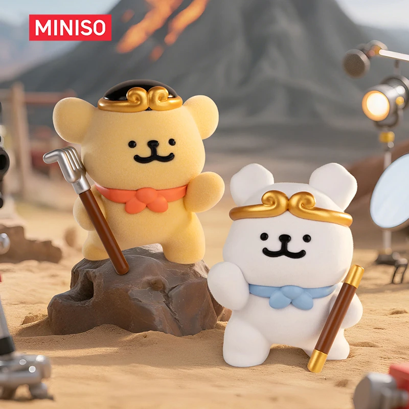 名创优品 Maltese线条小狗人生剧场系列盲盒金毛白狗潮玩摆件礼物