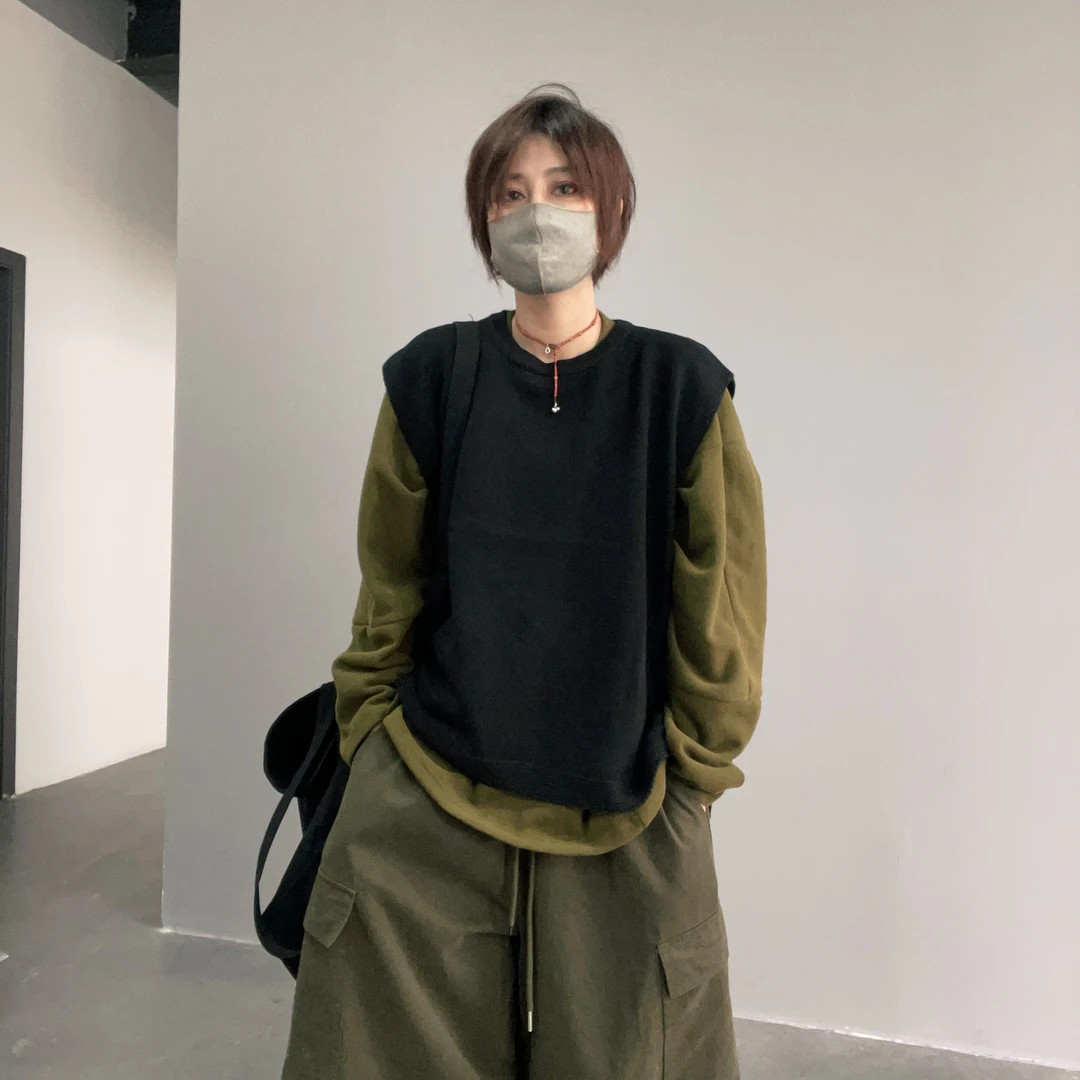 S064 毛织马甲简约百搭叠搭必备休闲宽松极简