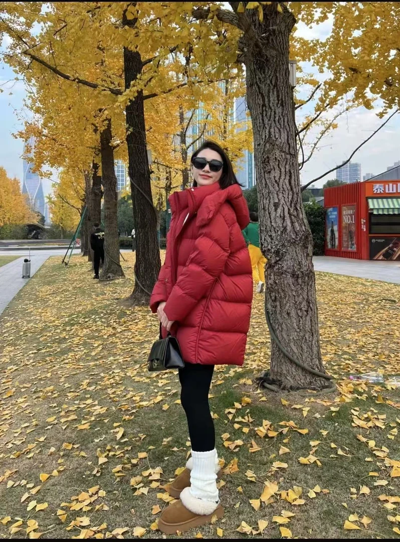 【SXSY】90白鹅绒零下30°极寒泡芙百搭连帽中长款鹅绒服